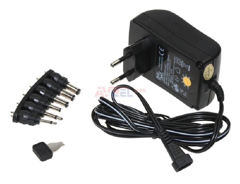 MW3IP25GS - Eco-Friendly, reguloitu hakkuriverkkolaite 3..12 VDC. Max 2250mA. Liitinvalikoima, 6 kpl.