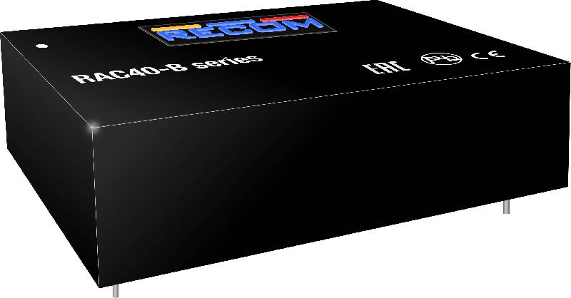 RAC40-05SA - Koteloitu virtalähde 230VAC/ 5VDC, 8A. Piirilevymalli.