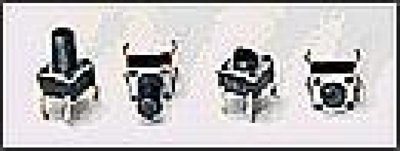 Minikytkin 6X6mm/1mm - Tactile switch 1xon, nappi n. 1mm