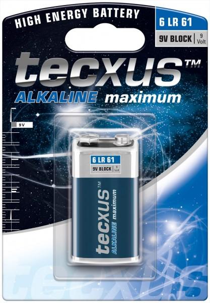 9V ( 6LR61 ) Tecxus alkaline battery. - Tuotekuva