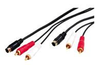 Audio-Video-Kabel 2,0 m 2xRCA-Stecker + 4-pol. mini DIN-Stecker - Tuotekuva