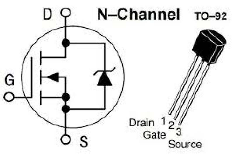 Mosfet 200V 0,25A N-Ch - Tuotekuva