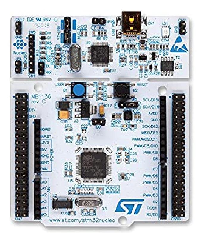 Development board with STM32F410RB. Supports Arduino Uno and ST morpho connectivity. ARM Cortex-M4 100 MHz processor. - Tuotekuva