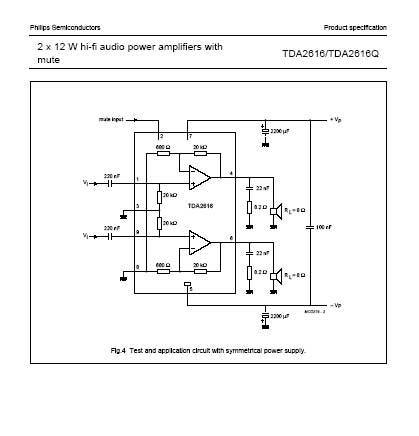TDA2616 - 12VDC/2X12WATT HI-FI-AUDIO POWER AMPLIFIERS