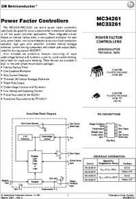 MC33261 -  MC33261P - POWER FACTOR CONTROLLERS  pdip8