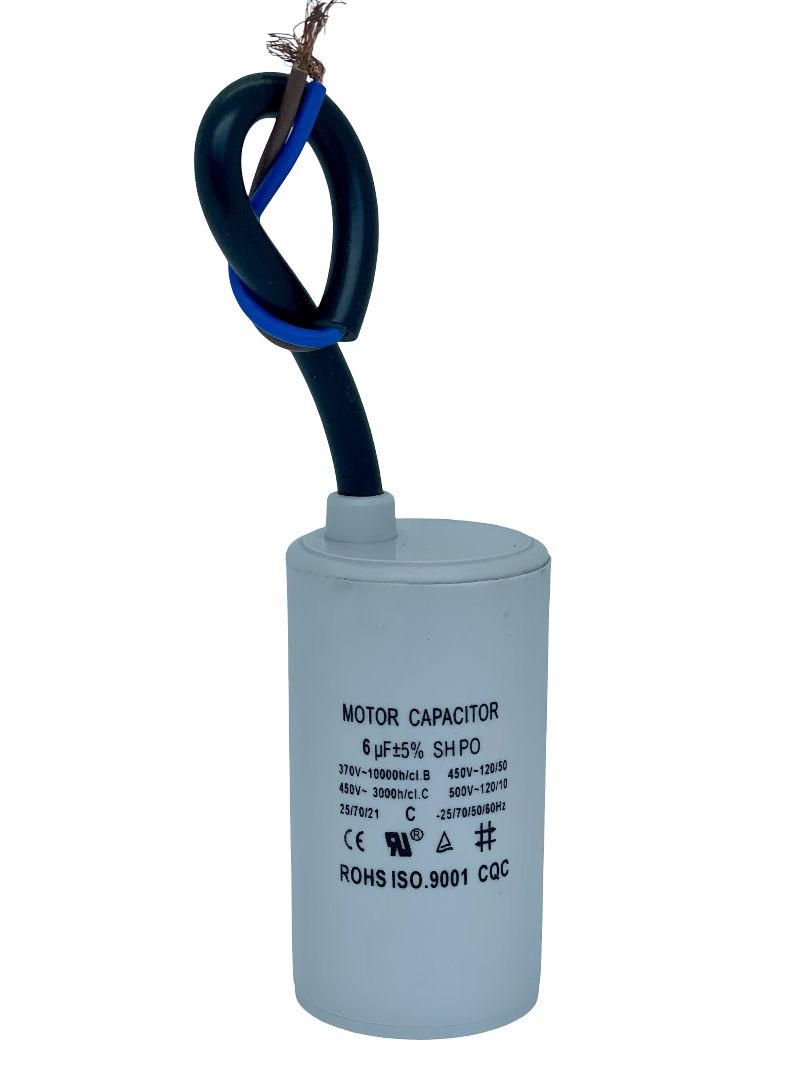 6uF 450VAC - 35x70mm Käynnistyskondensaattori, tarkkuus 5%