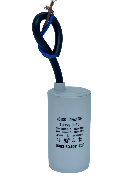 6uF 450VAC - 35x70mm Käynnistyskondensaattori, tarkkuus 5%